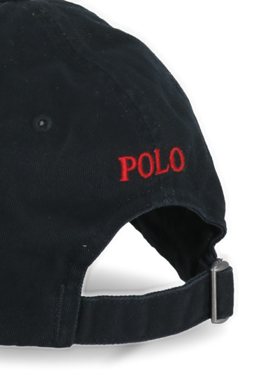 Shop Ralph Lauren Baseball Hat With Pony In Black