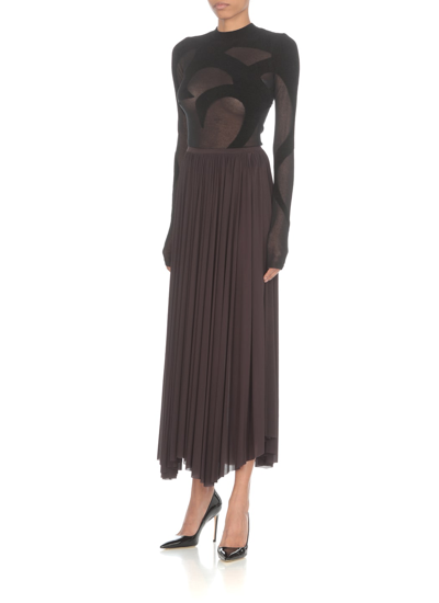 Shop Philosophy Di Lorenzo Serafini Viscose Skirt In Brown