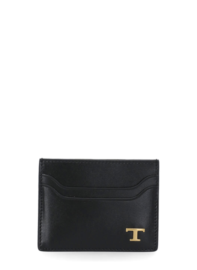 Shop Tod's T Timeless Card Holder In Black