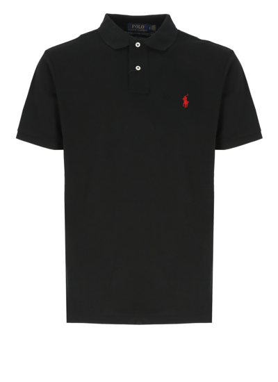 Shop Ralph Lauren Polo Shirt With Pony In Black