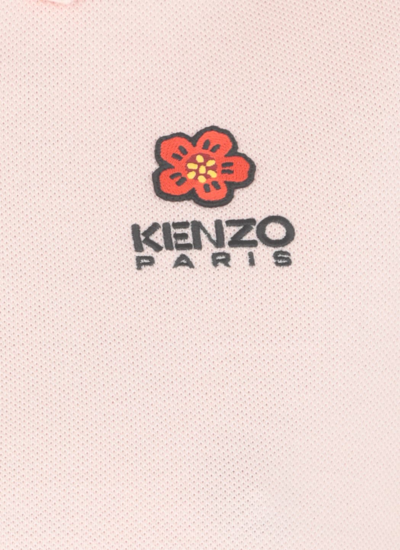 Shop Kenzo Boke Flower Three-buttons Polo Shirt In Pink