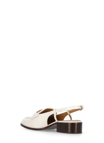 Shop Tod's Leather Mules In Ivory