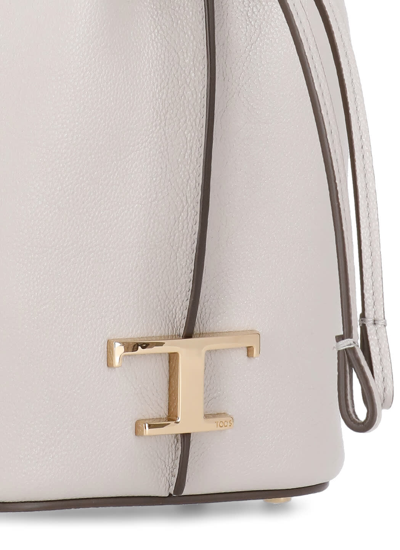 Shop Tod's Timeless Bucket Bag In Grey