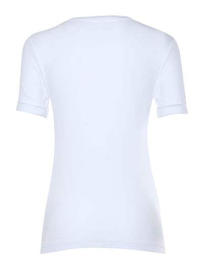 Shop Peserico White T-shirt With Lurex Detail