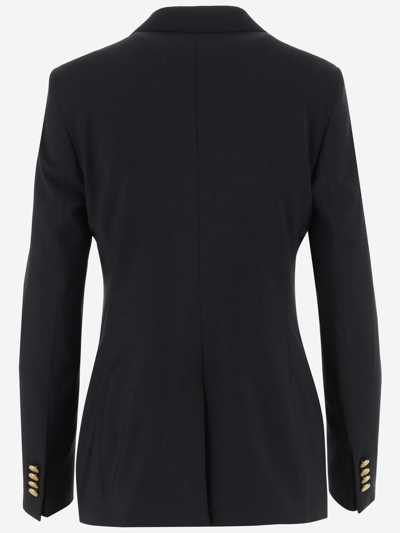 Shop Tagliatore Single-breasted Wool Jacket In Black