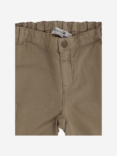 Shop Bonpoint Lyocell Blend Shorts In Brown