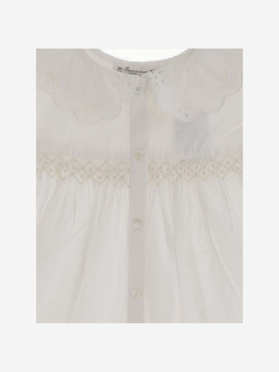 Shop Bonpoint Faye Cotton Blouse In White