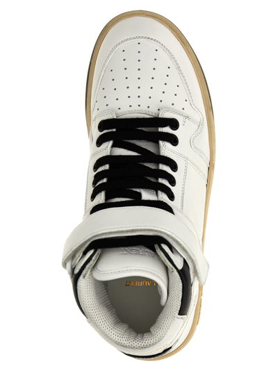 Shop Saint Laurent Lax Sneakers In White/black