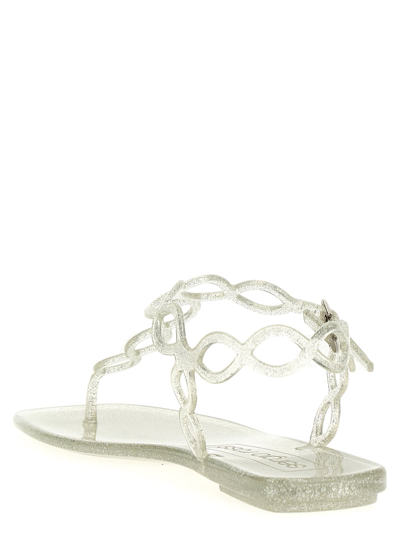 Shop Sergio Rossi Mermaid Sandals In Silver
