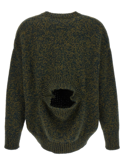 Shop Loewe Double Neck Sweater In Green