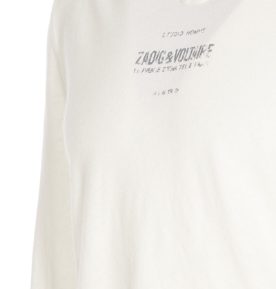 Shop Zadig &amp; Voltaire Monastir Longsleeves Top In White