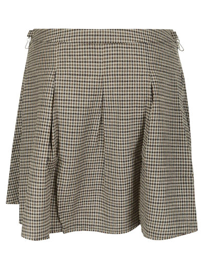 Shop Our Legacy Object Skirt In Old Money Check