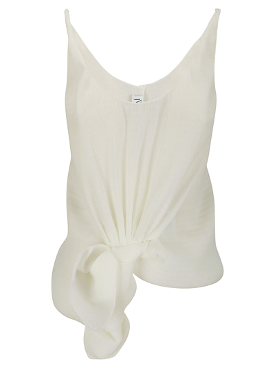 Shop Jw Anderson Knot Front Strap Top In Off White