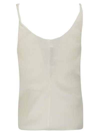Shop Jw Anderson Knot Front Strap Top In Off White