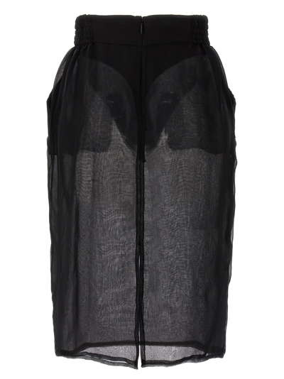Shop Saint Laurent Skirt Muslin Silk In Black
