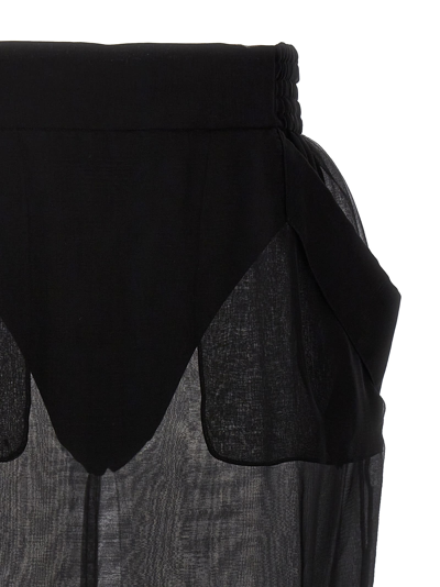 Shop Saint Laurent Skirt Muslin Silk In Black