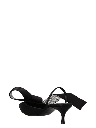 Sergio Rossi Black Pointed Toe Heels In Black