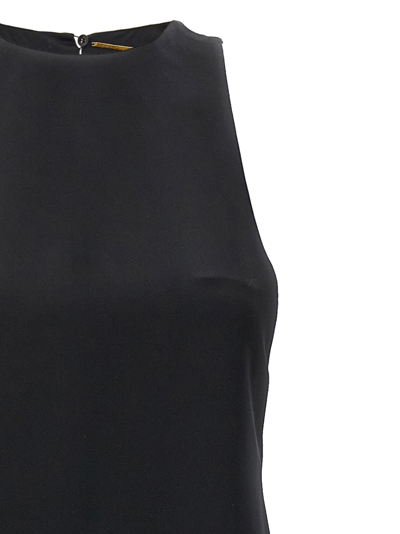 Shop Saint Laurent Crepe Satin Maxi Dress In Black
