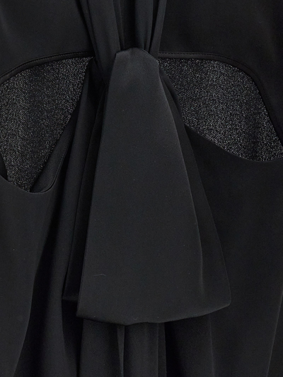 Shop Saint Laurent Crepe Satin Maxi Dress In Black