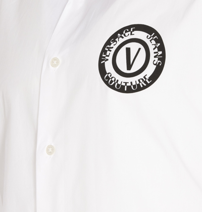 Shop Versace Jeans Couture V-emblem Season Shirt In White