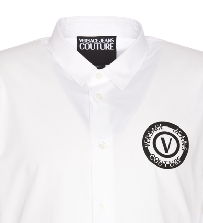 Shop Versace Jeans Couture V-emblem Season Shirt In White