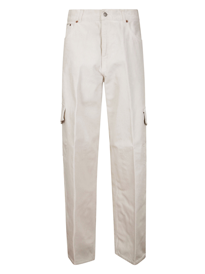Haikure Pressed-crease Trousers In White
