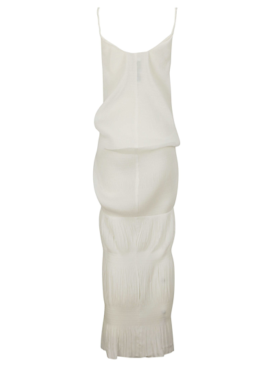Shop Jw Anderson Knot Front Long Dress In Off White