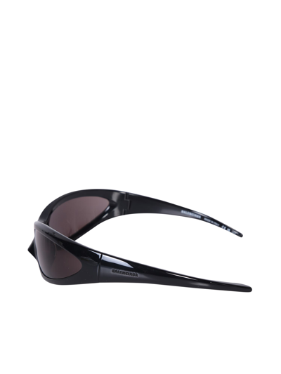 Shop Balenciaga Skin Cat Black Sunglasses