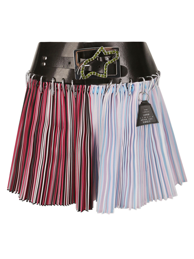 Shop Chopova Lowena Taffeta Mini Carabiner Skirt In Multi
