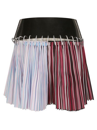 Shop Chopova Lowena Taffeta Mini Carabiner Skirt In Multi