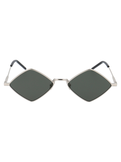 Shop Saint Laurent Sl 302 Lisa Sunglasses In 001 Silver Silver Grey