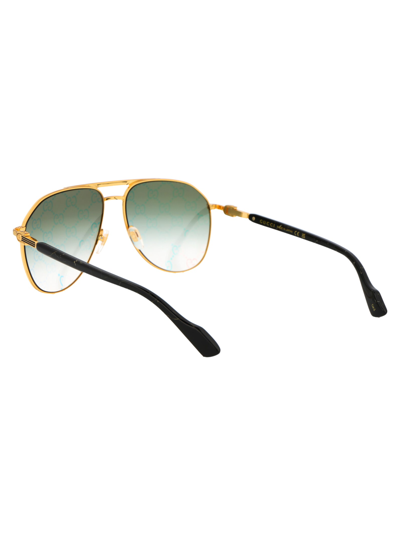 Shop Gucci Gg1220s Sunglasses In 004 Gold Gold Green