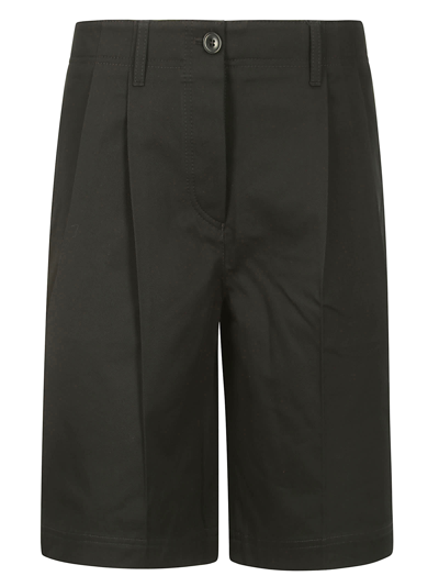 Shop Totême Relaxed Twill Shorts In Black