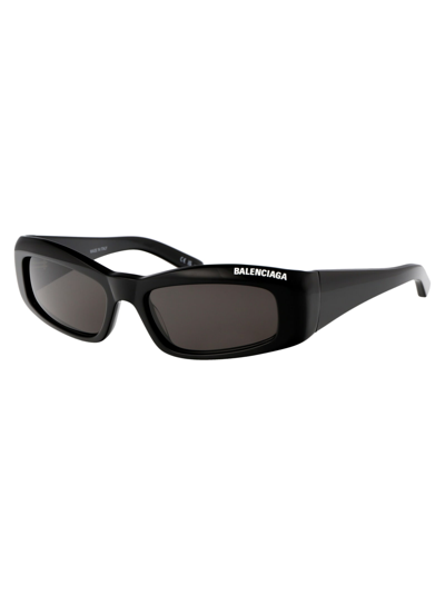 Shop Balenciaga Bb0266s Sunglasses In 001 Black Black Grey