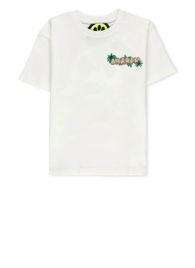 Shop Barrow Cotton T-shirt With Logo In White