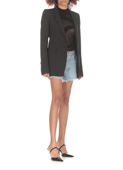 Agolde Ridley Vintage High Rise Shorts In Light Blue