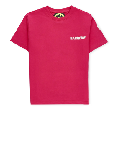 Shop Barrow Logoed T-shirt In Fuchsia
