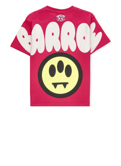 Shop Barrow Logoed T-shirt In Fuchsia