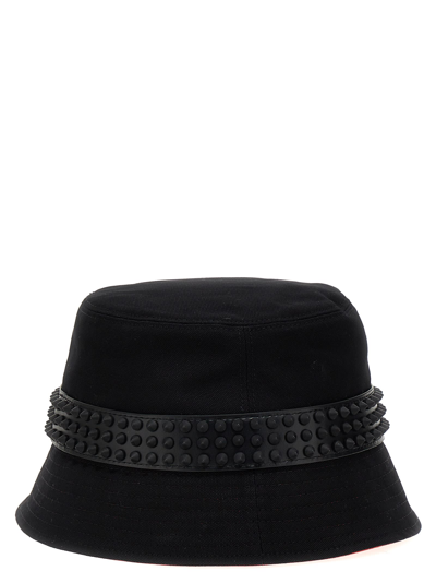 Shop Christian Louboutin Bobino Spikes Buket Hat In Black