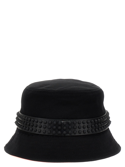 Shop Christian Louboutin Bobino Spikes Buket Hat In Black
