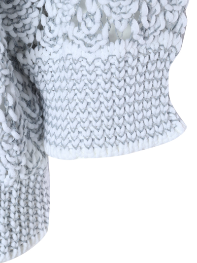 Shop Peserico Silver Tricot Sweater