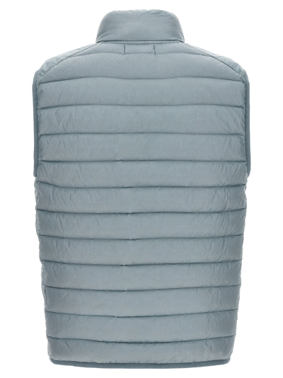 Shop Stone Island Quilted Vest 100 Gr In Light Blue