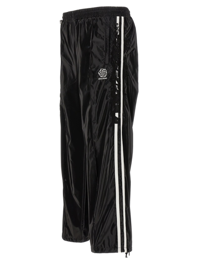 Doublet Laminate Track Pants White/black In White/black