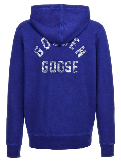 Shop Golden Goose Luca Hoodie In Blue