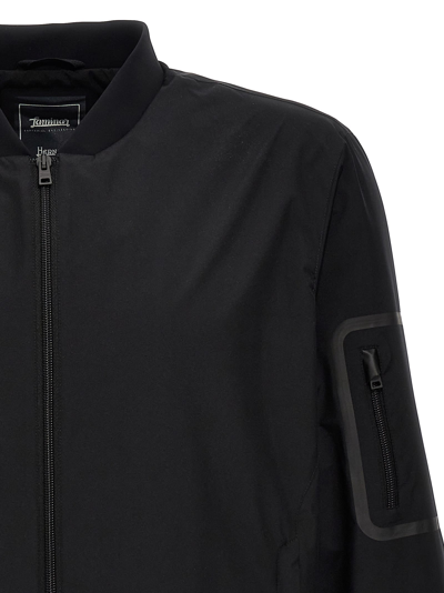 Shop Herno Laminar Bomber Jacket In Black