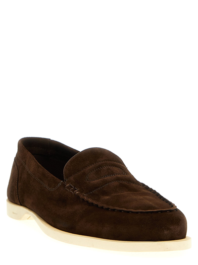 Shop John Lobb Pace Loafers In Brown