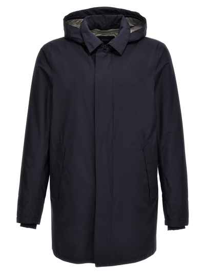 Shop Herno Carcoat Laminar Jacket In Blue