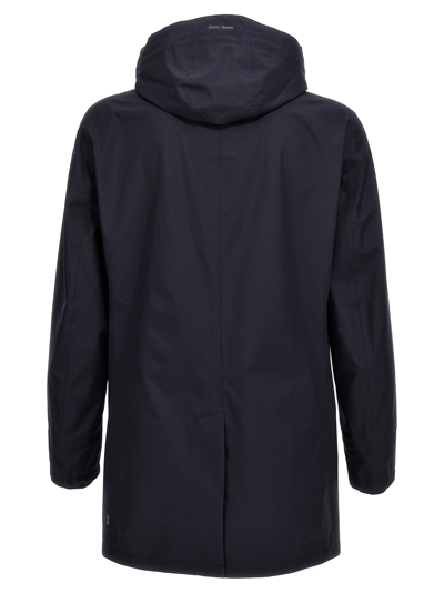 Shop Herno Carcoat Laminar Jacket In Blue