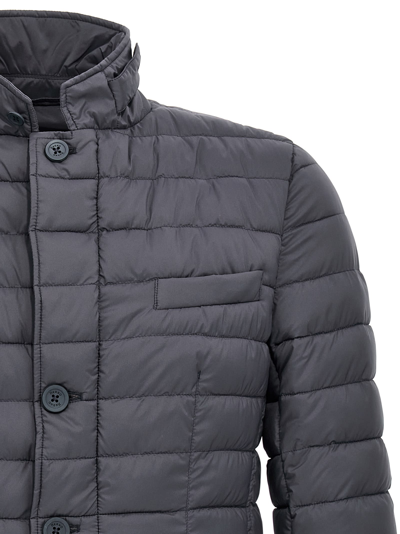 Shop Herno Quilted Puffer Jacket In Blue