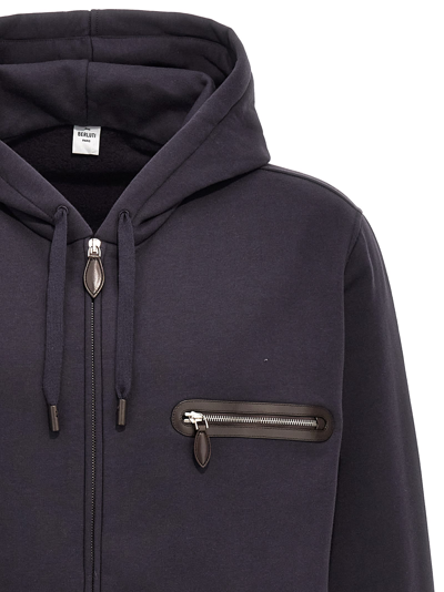 Shop Berluti 1 Jour Zipped Hoodie In Blue